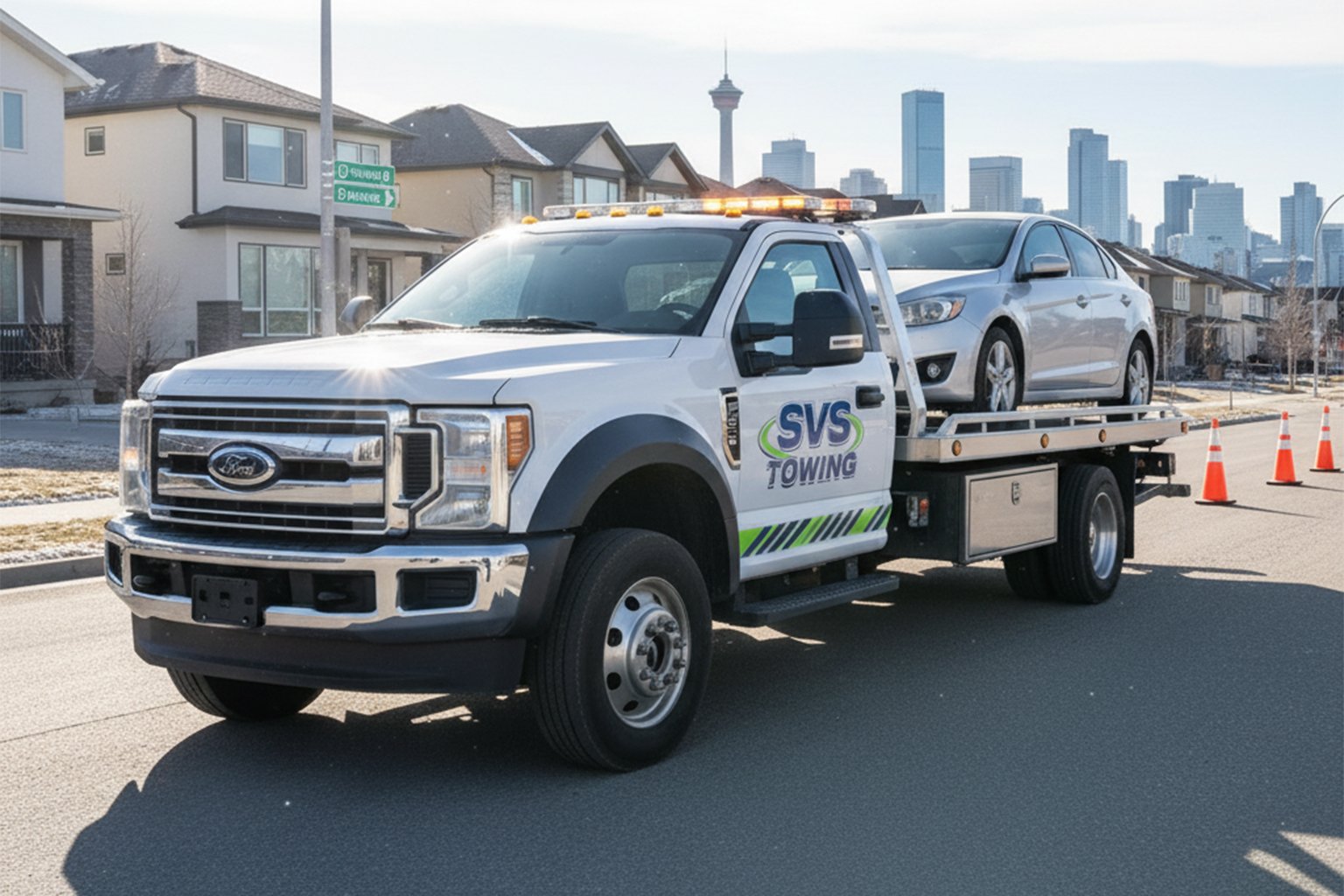 Flatbed towing service in Calgary